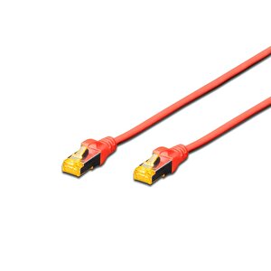 Cat 6a Sftp/pimf (pairs In Metal Foil) Patch Kablosu, Lszh, 3 Metre, Awg 26, Kırmızı Renk