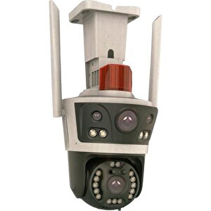 Apronx 6mp 3.6mm Apx-wp262 Çift Kamera 21 Led Wifi Ptz