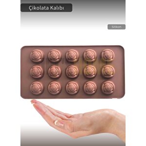Çiçek Desen Çikolata Kalıbı Bpa Free Buz Kalıbı Silikon Tatlı Kalıbı Yapışmaz Kalıp