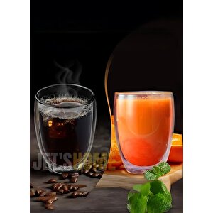 6’lı Set Latte Bardağı Cappuccino Bardağı Çift Cidarlı Bardak Americano Bardağı 350 Ml Kahve Bardağı