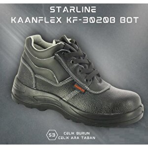 Kaanflex Kf-3020b S3 Çelik Burun Çelik Ara Taban Pu Bot Ayakkabı 44