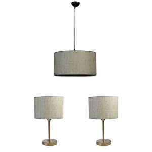 Bambu 06 Abajur Avi̇ze 3 Lü Set