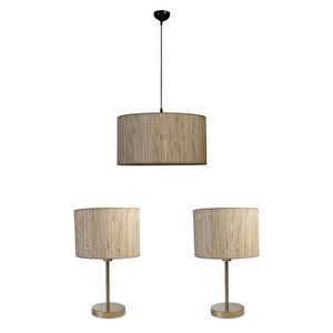 Bambu 09 Abajur Avi̇ze 3 Lü Set