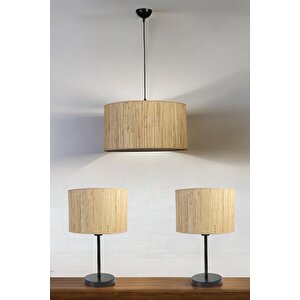 Bambu 010 Abajur Avi̇ze 3 Lü Set