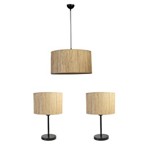 Bambu 010 Abajur Avi̇ze 3 Lü Set