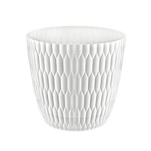 Sy-5445 6,5 Lt Beyaz Brezza Desenli Saksı No 5