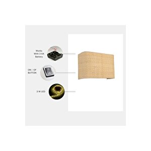Yeni̇ Hasir Pi̇lli̇ Rattan Abajurlu Di̇kdörtgen Apli̇k