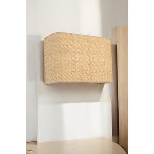 Yeni̇ Hasir Pi̇lli̇ Rattan Abajurlu Di̇kdörtgen Apli̇k