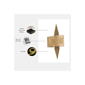 Yeni̇ Hande Pi̇lli̇ Eski̇tme Di̇kdörtgen Rattan Abajurlu Apli̇k