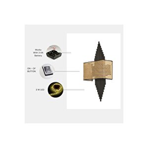 Yeni̇ Asli Pi̇lli̇ Si̇yah Di̇kdörtgen Rattan Abajurlu Apli̇k