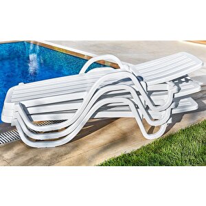 Sy2535 Beyaz Plastik Lüks Şezlong