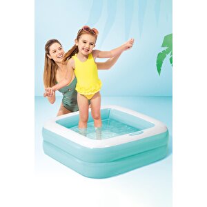 Şişme Taban Mini Kare Havuz 86x86x25 Cm Mavi