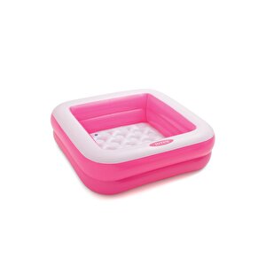 Şişme Taban Mini Kare Havuz 86x86x25 Cm Pembe