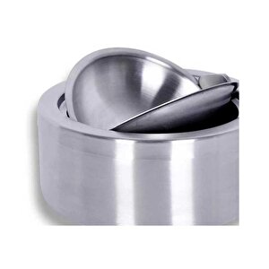 Epx Bk-12 Basmalı Paslanmaz Çelik Hazneli Kül Tablası 12 Cm