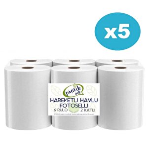 5 Koli 21 Cm Fotoselli Hareketli Kağıt Havlu 30 Rulo