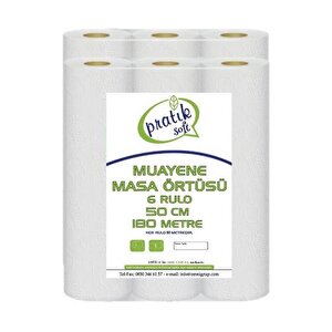 Muayene Masa Sedye Örtüsü 50 Cm 6 Rulo 180 Mt