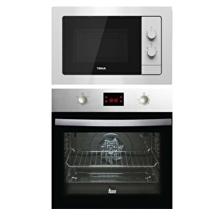 Heb 625 Inox Ankastre Fırın - Mb 620 Bi Ss 20 Lt Inox Ankastre Mikrodalga İkili Ankastre Set