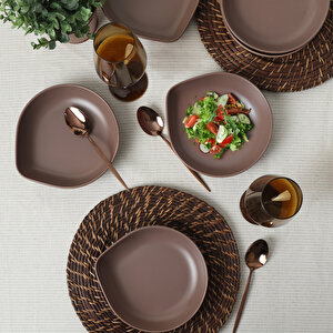 Mat Açık Taupe Serenity Yemek Tabağı 21 Cm 6 Adet 958
