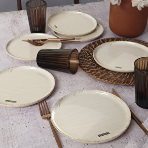 Deep Collection Mottolu Pasta Tabağı 22 Cm 6 Adet 22650-55