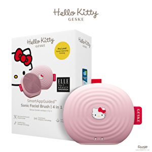Hello Kitty Titreşimli Yüz Temizleme Ve  Masaj Cihazı| Sonic Thermo Facial Brush Pembe