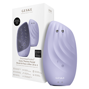 Titreşimli Mikro Akım Termal Yüz Temizleme Ve Cilt Sıkılaştırıcı Cihaz  | Sonic Thermo Facial Brush Face-lifter Mor