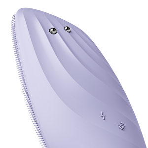 Titreşimli Mikro Akım Termal Yüz Temizleme Ve Cilt Sıkılaştırıcı Cihaz  | Sonic Thermo Facial Brush Face-lifter Mor