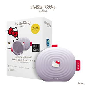Hello Kitty Titreşimli Yüz Temizleme Ve  Masaj Cihazı| Sonic Thermo Facial Brush Mor