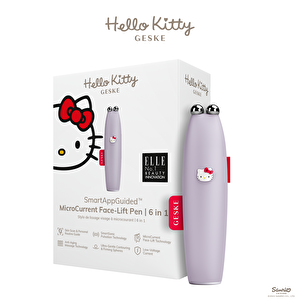 Hello Kitty Titreşimli Mikro Akım Yüz Sıkılaştırıcı Akıllı Kalem | Microcurrent Face-lift Pen Mor