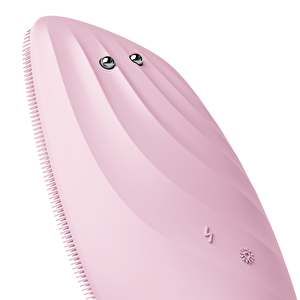 Titreşimli Mikro Akım Termal Yüz Temizleme Ve Cilt Sıkılaştırıcı Cihaz  | Sonic Thermo Facial Brush Face-lifter Pembe