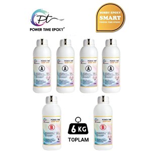 6 Kg Hobby Epoxy Smart/ Ultra Şeffaf Ve Parlak Epoksi Reçine Ince Döküm