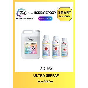 7.5 Kg Hobby Epoxy Smart/ Ultra Şeffaf Ve Parlak Epoksi Reçine Ince Döküm