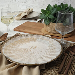 Vintage Cream Sirius Servis Tabağı 27 Cm 6 Adet 22146
