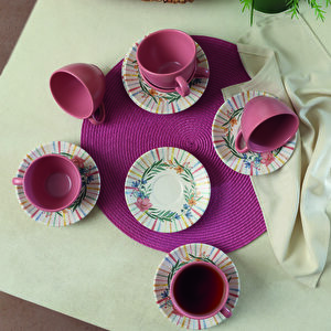 Soft Flowers Kera Çay Takımı 12 Parça 6 Kişilik 22322