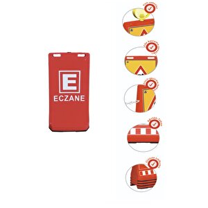 Eczane Baskılı Çift Yön Ultra Levhalı Reklam Dubası Kırmızı Renk 7.5 Kg