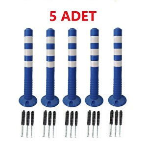 5 Adet Mavi Renk Otopark Düzenleyici 75 Cm Eco Delinatör