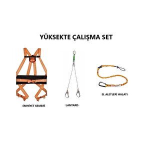 Yüksekte Çalışma Set (emniyet Kemeri-lanyard-tool Lanyard)