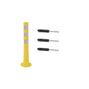 Park Yapılmaz Otopark Seti (2 Adet 8075 Delinatör + 2 Adet Levha +3 Metre 8mm Plastik Zincir)