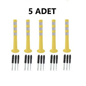 5 Adet Sarı Renk Otopark Düzenleyici 75 Cm Eco Delinatör