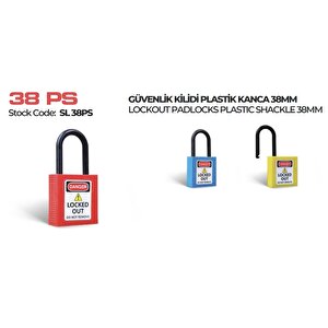 Eked Güvenlik Kilidi Bbu Loto Sl38ps Plastik Kanca 38mm