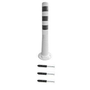 Yeşil Beyaz Park Yapılmaz Otopark Seti (2 Adet 8075 Delinatör + 2 Adet Levha +3 Metre 8mm Plastik Zincir)