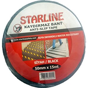 Kaydırmaz Bant 50 Mm 15 Metre Siyah Renk Yüksek Tutuş Starline Marka  Suya Dayanıklı