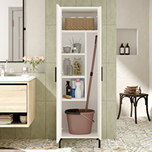 Carmen Çok Amaçlı Dolap Vileda Banyo Dolabı Beyaz