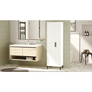 Robin Home Carmen Çok Amaçlı Dolap Vileda Banyo Dolabı Beyaz