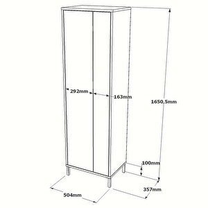 Robin Home Carmen Çok Amaçlı Dolap Vileda Banyo Dolabı Beyaz