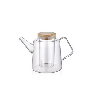 Bambu Kapaklı Süzgeçli Demlik 800 Ml