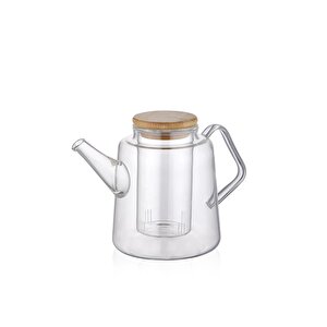 Bambu Kapaklı Süzgeçli Demlik 800 Ml