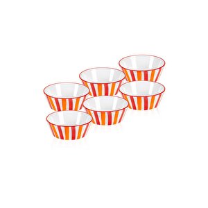 Joy Çorba Kasesi 6lı Set Kırmızı 14 Cm