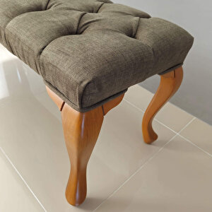 Ahşap Bench - Kapitoneli Bank - Lükens Ayaklı Bank 120x40 cm