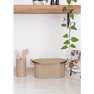 The Mi̇a Pri̇zma Tezgah Üzeri̇ Kaşiklik Karamel 17*11 Cm