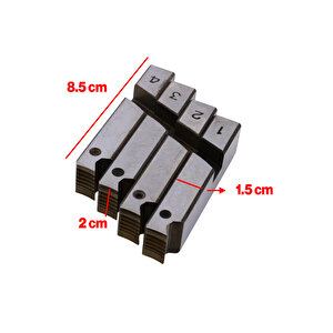 Metal Diş Açıcı Proter Pafta Tarak 4'lü Set Yedek Diş Açma Tarağı 1" - 2" Freze Çelik